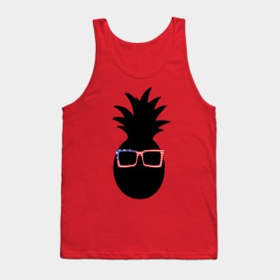 Pineapple man- us flag glasses Tank Top